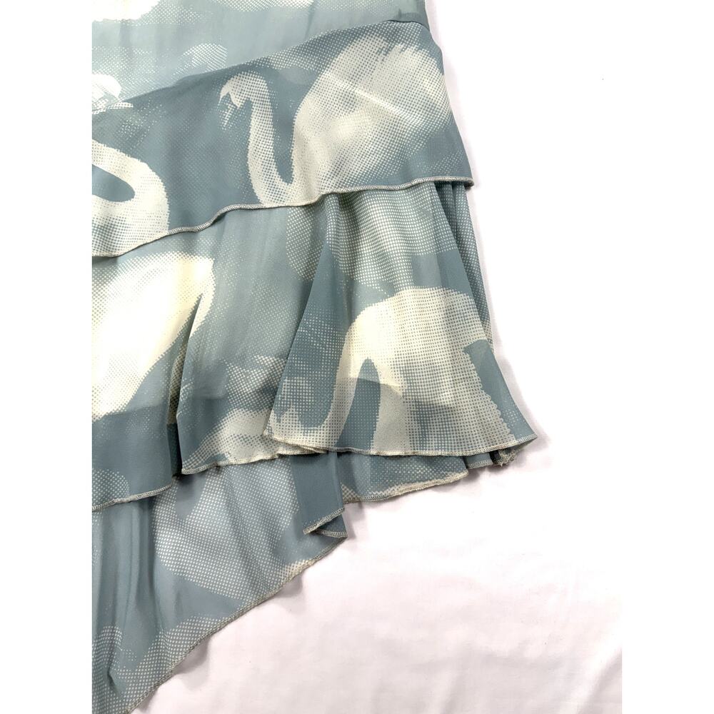 Kimchi Blue Angie chiffon asymmetrical mini dress Urban Outfitters Sz L - Picture 5 of 12